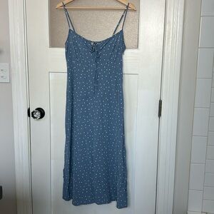 Blue polka dot dress